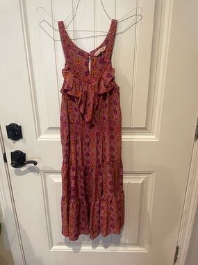 Rebecca Taylor silk floral midi dress sz 2